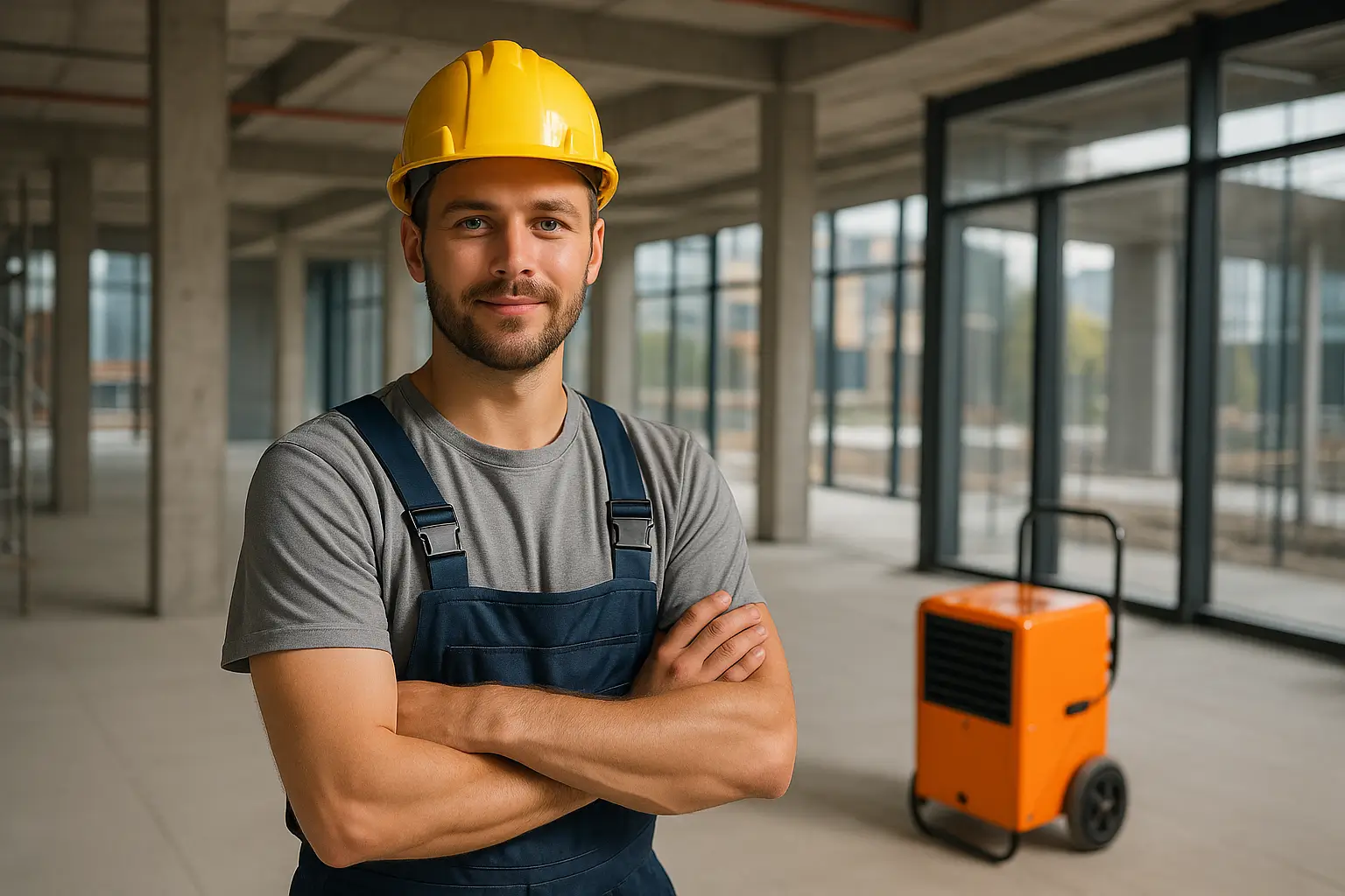 Trocknungstechnik Helfer (m/w/d) in Berlin Service Assistenz im Autohaus steht bereit, um Kunden zu begrüßen.